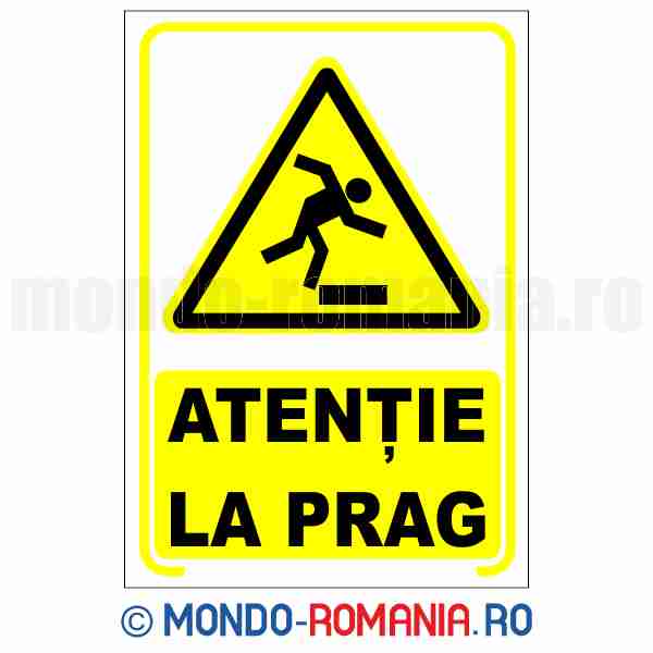 ATENTIE LA PRAG - indicator de securitate de avertizare pentru protectia muncii